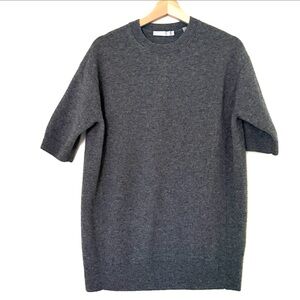 Vince Charcoal Crewneck Short Sleeve Sweater (oversized)